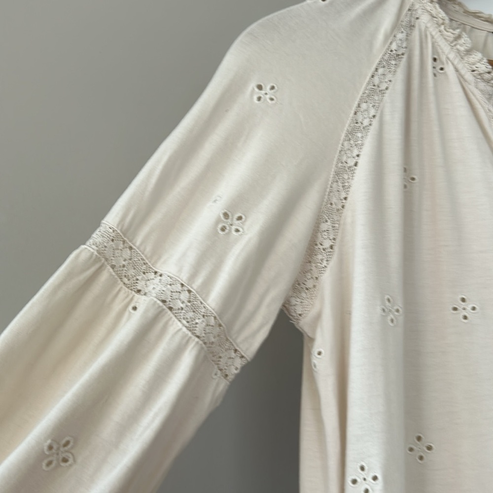 Lauren RL Black Label Cottagecore Romantic Eyelet Lace Dress w MEASUREMENTS! - Picture 7 of 16